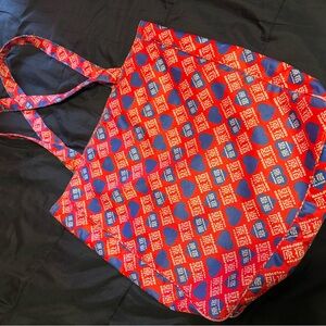 Red and Blue Tote Bag